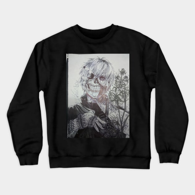 Kaneki Crewneck Sweatshirt by weirdcraftian